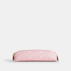 Coach Outlet Pencil Case In Signature Canvas